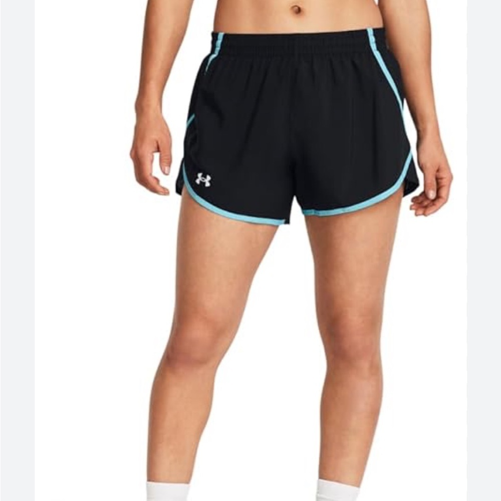 Under Armor Classic Black & Blue Fly By Shorts - Picture 1 of 7